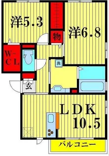 エスペーロ八潮【3階】の間取り