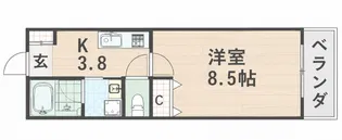 RIDERE廿日市【1階】の間取り
