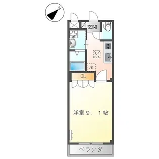 グリーンフィールド弐番館【2階】の間取り