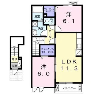 ヒルズハウスU 2【2階】の間取り