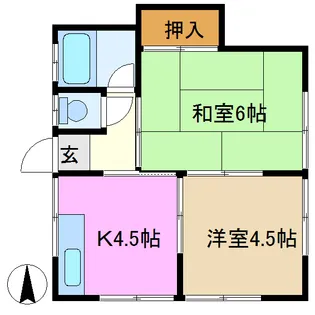 サンハイツ【2階】の間取り