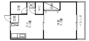 MSハイツI【1階】の間取り