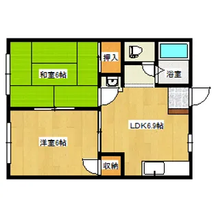 ニューシテイ95【1階】の間取り