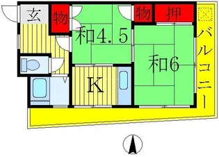 和田ビル【4階】の間取り