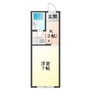 ベース浜田【6階】の間取り