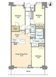 BLESS中野弥生町【4階】の間取り