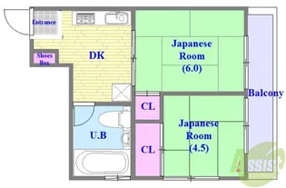 サンハイム北舞子【2階】の間取り