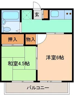 メゾン宮【1階】の間取り