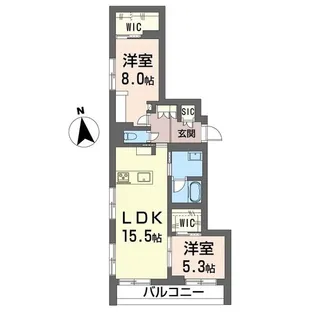 グランシャレ クラウン【2階】の間取り