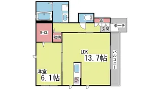 シャーメゾン御影【1階】の間取り
