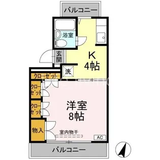 ハイツ伊世【2階】の間取り