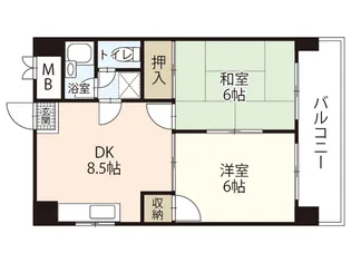 カーサ南大正【6階】の間取り