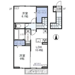 群馬県高崎市中泉町【アパート】の間取り