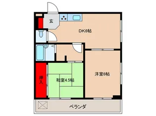 メゾン南花屋敷【2階】の間取り