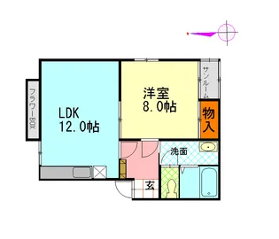 イーストハウス【2階】の間取り