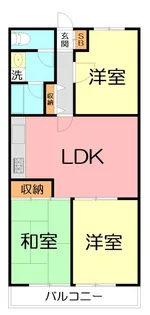 オクトピア中原【2階】の間取り