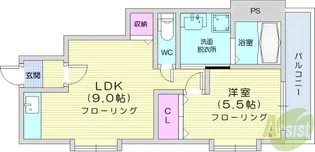 サクセス黒松【1階】の間取り