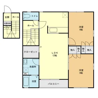 ベルリード和田B棟【2階】の間取り