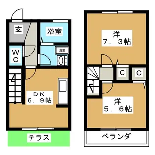 愛知県あま市七宝町伊福壱町畑【一戸建】の間取り