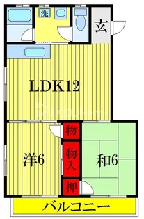 若草ハイツ【2階】の間取り