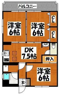3DKの間取り画像