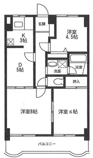 メゾン ドゥラロゼ【5階】の間取り