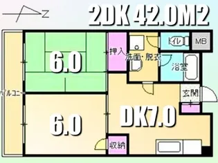 東京都立川市幸町2【マンション】の間取り