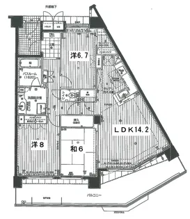 サーパス城南けやき通り【6階】の間取り