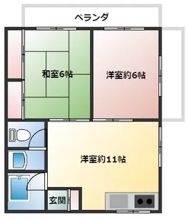 宮城長徳アパート【3階】の間取り