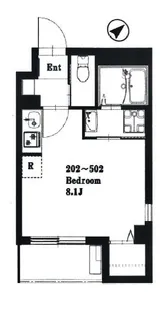 b’CASA Yokohama【2階】の間取り