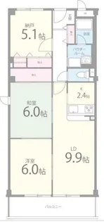 パール久米田【1階】の間取り