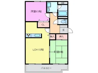 グランメール勝田 II【3階】の間取り