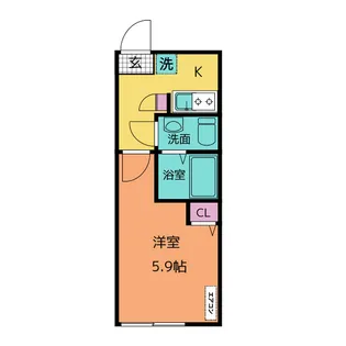 ベイルーム鷹取【2階】の間取り