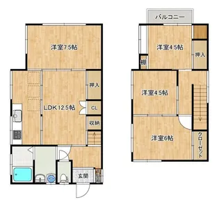 東京都東村山市秋津町3【一戸建】の間取り