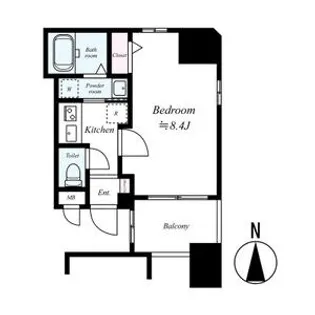アクアプレイス南堀江【12階】の間取り