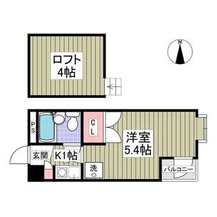 ブルーメアライ36B棟【2階】の間取り