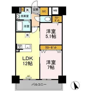 SunResidence小禄【10階】の間取り
