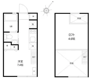 グランエッグス東中野S【2階】の間取り