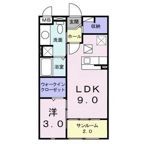 大阪府富田林市寿町1【アパート】の間取り
