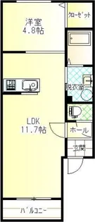 ラ・パーチェ813【1階】の間取り