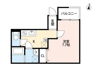 ラパン・リュネール【3階】の間取り