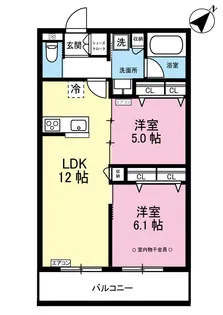 Eisvogel/アイスフォーゲル【2階】の間取り