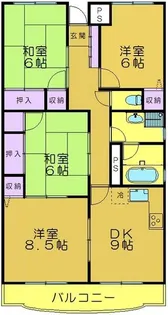 グランデ南大沢【2階】の間取り