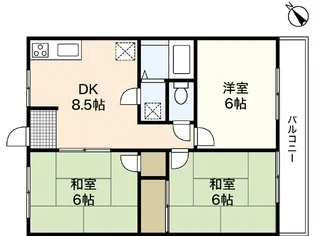 コーポ谷岡【4階】の間取り
