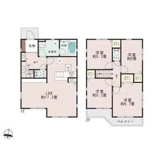 神奈川県厚木市山際【一戸建】の間取り