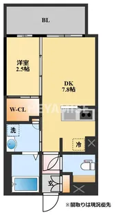 フロンティアききつIII【7階】の間取り