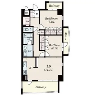 サムティレジデンス名城公園【3階】の間取り