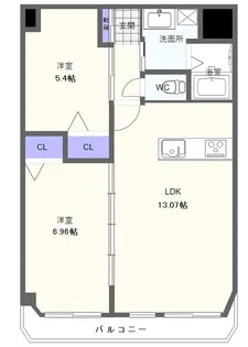 クイーンズヒル【5階】の間取り