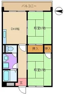 大阪府大阪市平野区長吉長原1【マンション】の間取り