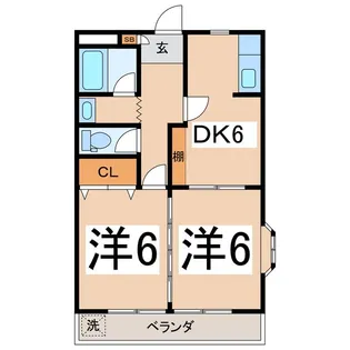 サンハイム米山【2階】の間取り